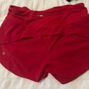 Lululemon Red Speed Up Shorts 4 Photo 0