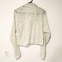 Lululemon  Size 12 White/Ocean Air Reversible Mesh 1/2 Zip Pullover Athletic Top Photo 4