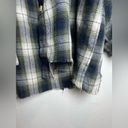 POL  Green Flannel Button Down with Raw Hem Oversized Size Small EUC Photo 4