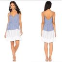 Rails  Mattie Dress Mixed Blues Linen Tiered Ruffle Mini Blue White Stripe Medium Photo 2