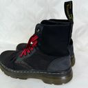 Dr. Martens  Combs Black Canvas Red Laces Unisex Boots Size 8 Photo 5