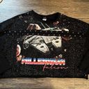 Star Wars  Millennium Falcon L/S Graphic Crop Top Sweatshirt Black Women's XXL 2X Photo 0