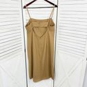 Shoedazzle Open Back Linen Blend Strappy Sheath Dress Tan XXL Photo 9