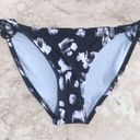 Topshop Gray and White Floral Printed  Side Tie Bikini Swim Bottoms Photo 0