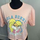 Looney Tunes  Cropped Pink T Shirt Lola Bunny Short Sleeve Large L Photo 0