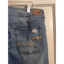 American Eagle  Size 16 Plus Destroyed Stretch Artist Crop Raw Hem Jeans Photo 4