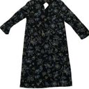 Karen Kane  Dress Sz XS Black Blue Floral V neck Photo 0