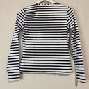 Lands'End Lands’ End Women’s Crewneck Long Sleeve Rash Guard Swim Top Blue Stripe Sz XXS Photo 7