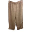 J.Jill  Pure Jill Linen Pull On Cropped Pants Orange Large Rust Boho Lagenlook Photo 6