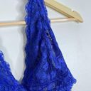 Free People  | Intimately Yours Lace Halter Bralette Royal Blue Medium Photo 2