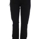 GRLFRND NWT  Belluci Black Straight Leg Jeans Jet Set White Contrast Stirrups 30 Photo 3