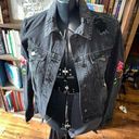 Cello  distressed rose embroidered XS basic denim jacket Photo 0