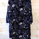 Isabel Maternity  Women’s Black & White Floral Bell Sleeve Shift Dress Size M Photo 0