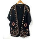 Lucky Brand  Sweater Vest Womens Aztec South Western One Size Black Photo 1