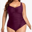 One Piece Daci Women  Swimsuits Tummy Control Vintage Ruched Bathing Suits Retro Photo 1