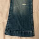 7 For All Mankind Dojo Distressed Medium Wash Low Rise Capri Jeans, size 27” Photo 13