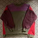 BLANK NYC  Boozy Rainbow block color crew neck long-sleeved sweatshirt L Photo 4