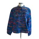 Chico's Chico’s denim shacket patchwork look button down long sleeve 100% cotton Sz 3 XL Photo 0