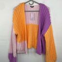 Wild Fable  Chunky Sweater Sherbet Crop Open Cardigan long sleeves open front XL Photo 0