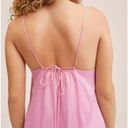 Mango Back Detail Pink Satin Dress Photo 3