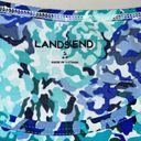 Lands'End Lands’ End Size S 6-8 Blue Floral Long Sleeve Swim Rash Guard Cover-Up Shirt Photo 2