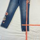 Royalty For Me  Women's 6 Midrise Boho Embroidered Jeans Medium Wash Photo 3