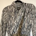 FAVLUX COPY - Snakeskin Gathered Waist Long sleeve chiffon dress Photo 2