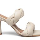 Twisted Flattered x Revolve River  Leather Heeled Sandals in Cream Photo 5