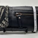 Pendleton  Black Leather Zip Wallet Clutch Wristlet Wool Accent 4.5 × 9" Photo 2