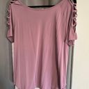 Cloud Chaser Pink Top Cutout Shoulder  Photo 3