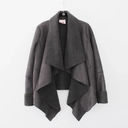 Romeo + Juliet Couture  Open Front Faux Suede Shearling Coat Photo 1