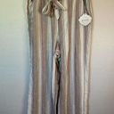 Knox Rose NEW!  | Taupe, Rust, and White Striped Casual Wide Leg Pants Size 1X Photo 0