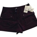 W By Worth  Short Shorts Mary Kate Root Beer Cargo Shorts Size 4 NWT Photo 0