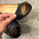 Liz Claiborne  Paula Black Peep Toe Wedge Heel Size 8.5 Photo 5