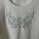 Harley Davidson Vintage Y2K  Tank Top Womens White XL Extra Large Studs Cotton Photo 11