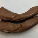 Tory Burch Allie Ballet Flats Elasticized Slip On Travel Brown Leather Womens 8M Photo 7