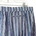 Beach Lunch Lounge Margot Linen Blue Striped High Rise Crop Pants Photo 7