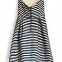 Sans Souci Sans Souchi strapless blue and white fit and flare striped dress size large Photo 1