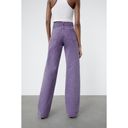 ZARA  90's Style High Waist Full Length Wide Leg Jeans 5 Pockets 0 Purple #2323 Photo 5