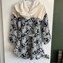 Anthropologie lilka sherpa and blue jacquard hooded robe size XS/s Photo 6