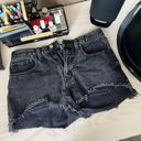 Abercrombie & Fitch Black Denim Curve Love Shorts Photo 0