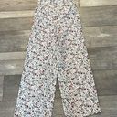 Nordstrom Japna Size Small White Floral High-Waisted Wide Leg Pants Photo 1