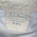 L.L.Bean  Womens Short Sleeve Vented Fishing Shirt Size M Cream Nylon Button Up Photo 5