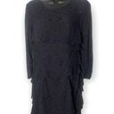 Laundry by Shelli Segal  Lace Tiered Black Bohowitch Cocktail Dress Size 4 Photo 0