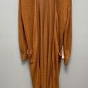 The Row  Long Open Front Cardigan Duster in Brown Linen Blend S / M Photo 0
