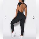 Bombshell sportswear Open Back Tee Bodysuit, Black Photo 1