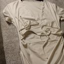 White Tie Dress Ruffled Size L Photo 1