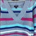 a.n.a Multi color striped oversized sweater Photo 3