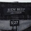 Judy Blue  Skinny Fit Raw Hem Black Charcoal Wash Denim Jeans Womens Size 27 Photo 3