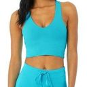 Alo Yoga Alo Crop Real Bra Tank Top in Aqua Blue Photo 0